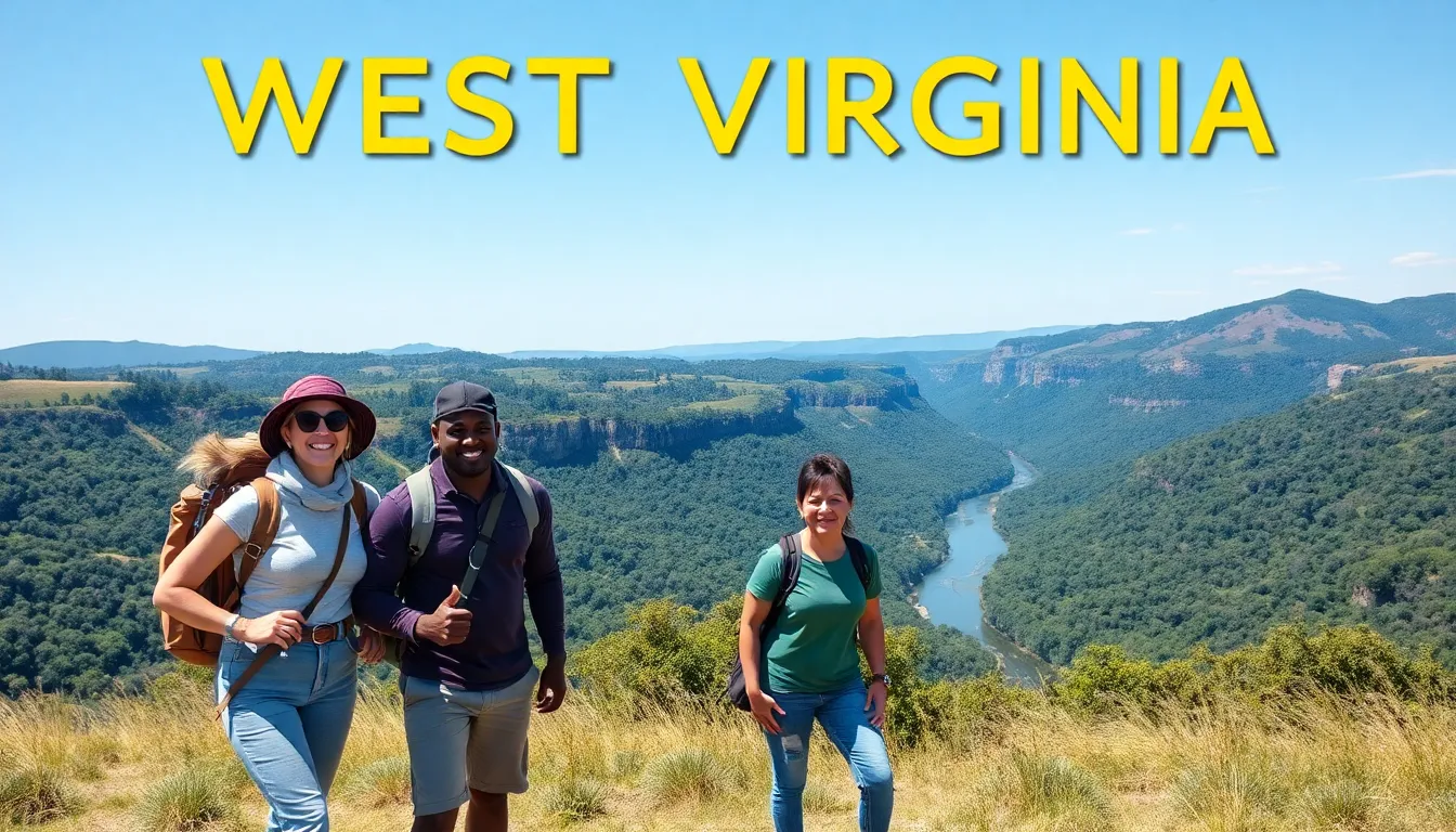 Travelers enjoying the scenic beauty of West Virginia's landscapes.